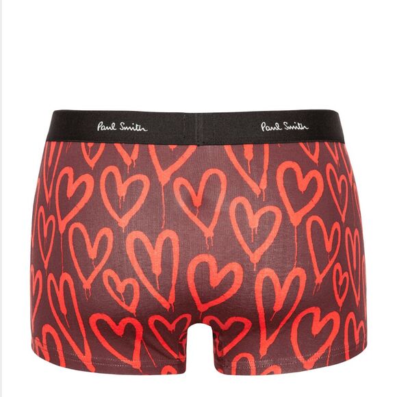 Paul Smith Men's Pop Graffiti Heart Trunks - Red XL - Picture 9 of 10